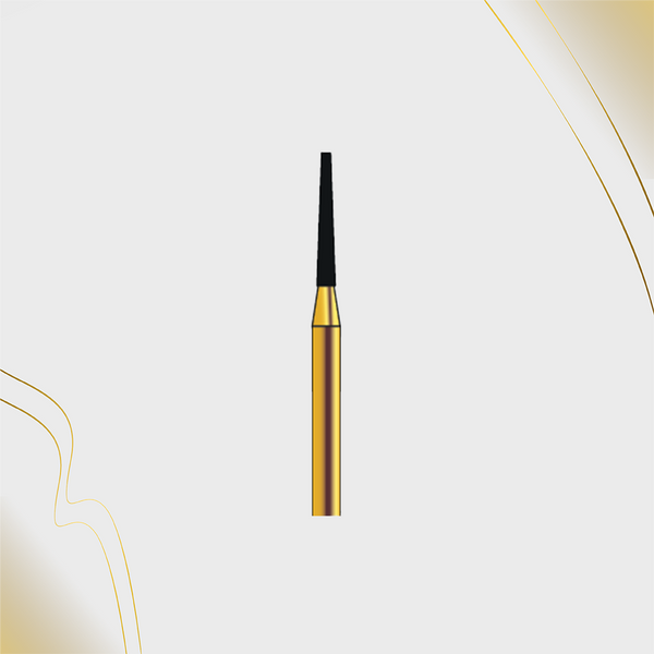 G/172-012 (847) 10-Pk , Multi use Gold Diamond Burs Flat End Taper Shaped