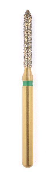130-014 | (885) Multi Use Gold Diamond Burs Beveled Cylinder