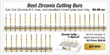 H/199-018 | (H850) 10-Pk , Multi use Gold Diamond Burs. Spiral Shaped