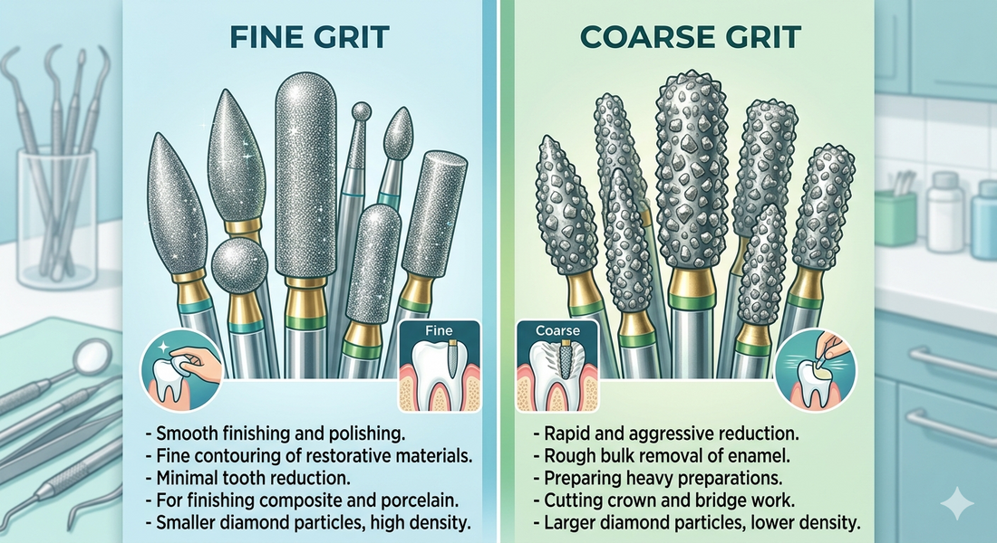 Fine vs Coarse Dental Burs: Choosing the Right Grit