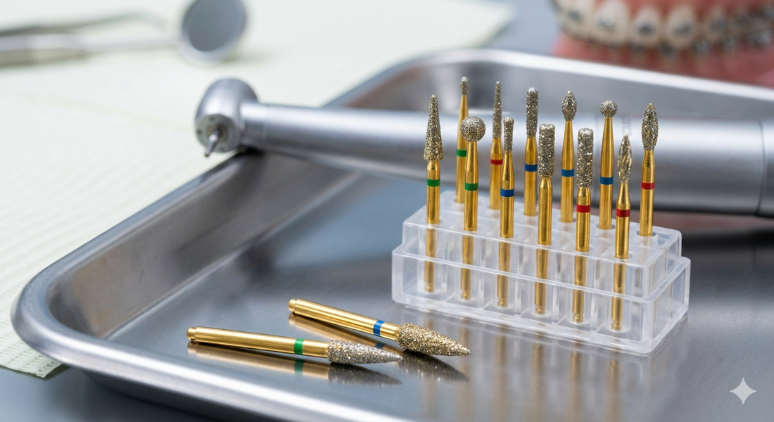 What Are Gold Diamond Dental Burs