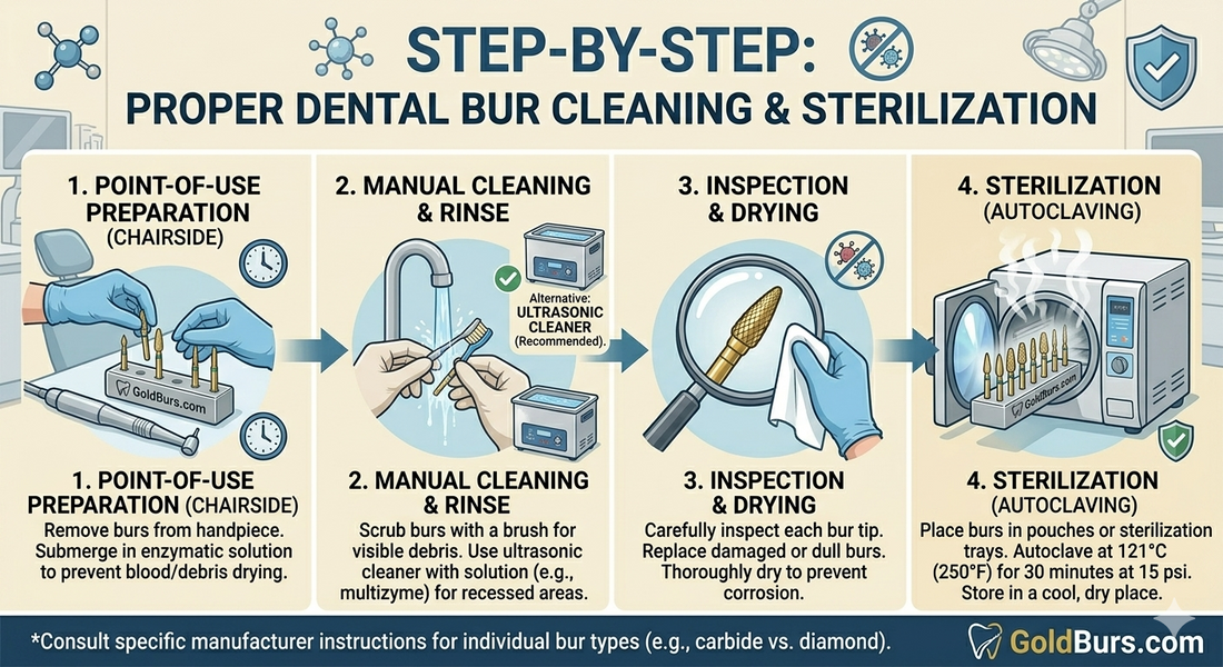How to Clean and Sterilize Dental Burs Properly