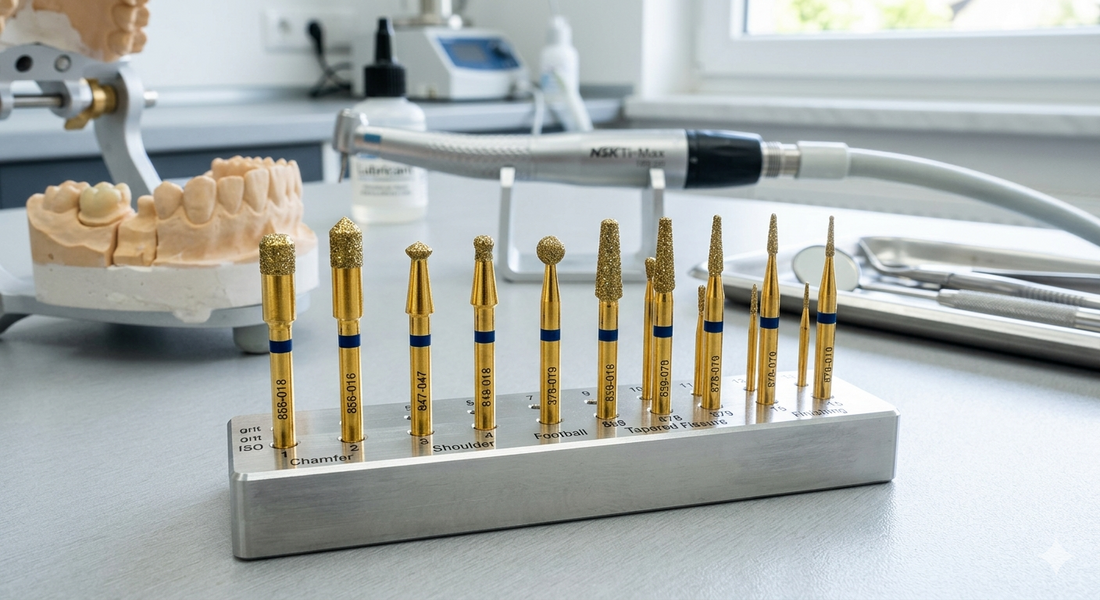 Gold Diamond Burs for Crown Preparation: A Full Guide