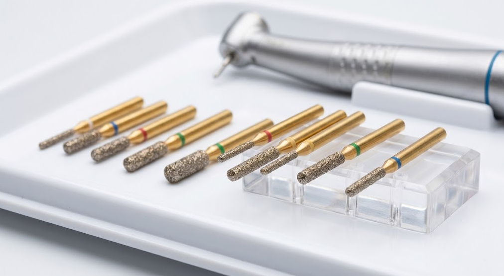 Gold Diamond Burs Beveled Cylinder: The Complete Shape, Sizing and Application Guide
