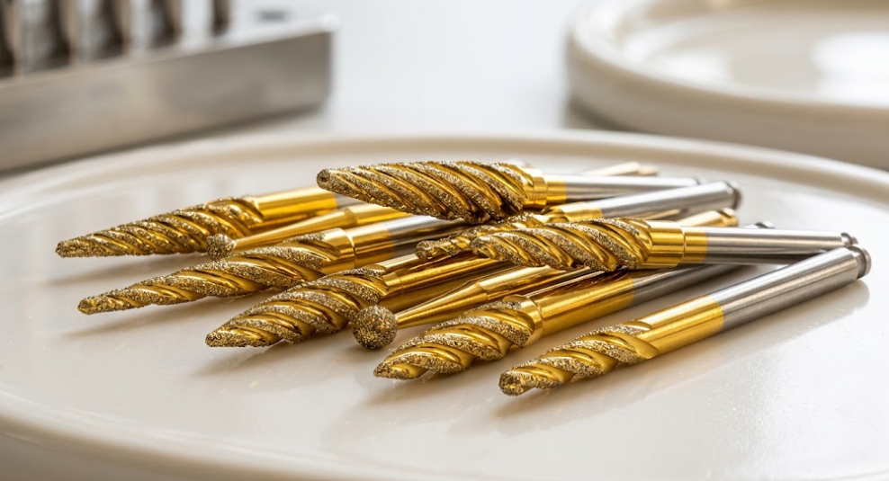 Gold Diamond Burs Spiral Shaped: The Complete Zirconia-Cutting Guide