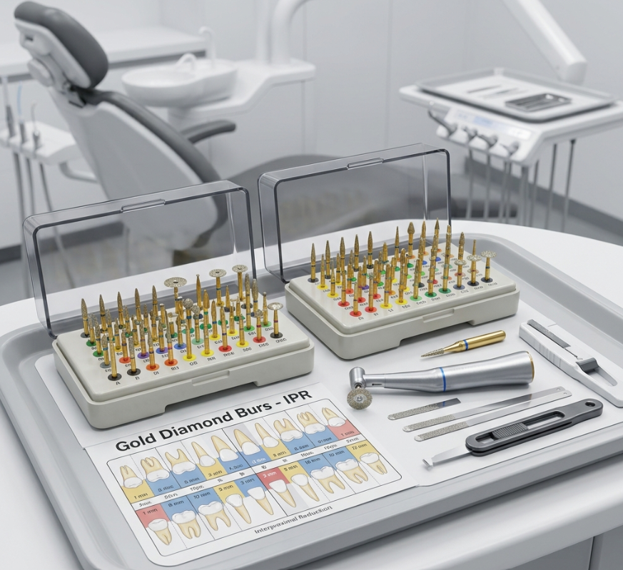 Gold Diamond Burs for Orthodontics (IPR): The Complete Clinician's Reference