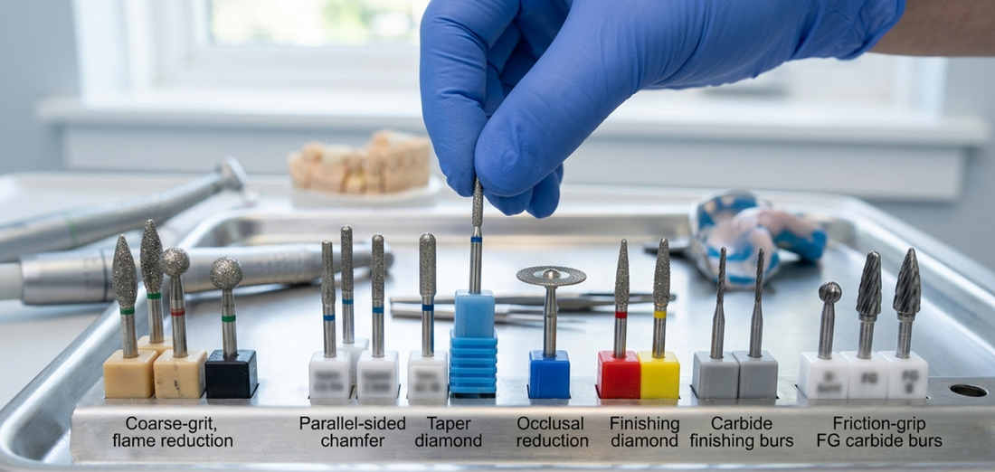 How to Choose the Right Dental Burs for Crown & Bridge Procedures