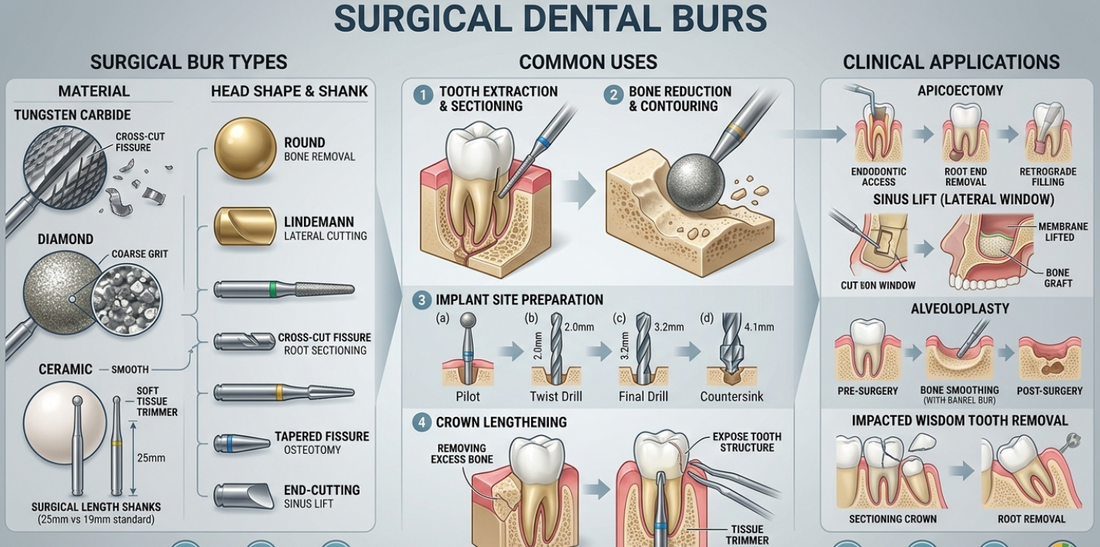 What Are Surgical Dental Burs? Types, Uses, and Clinical Applications
