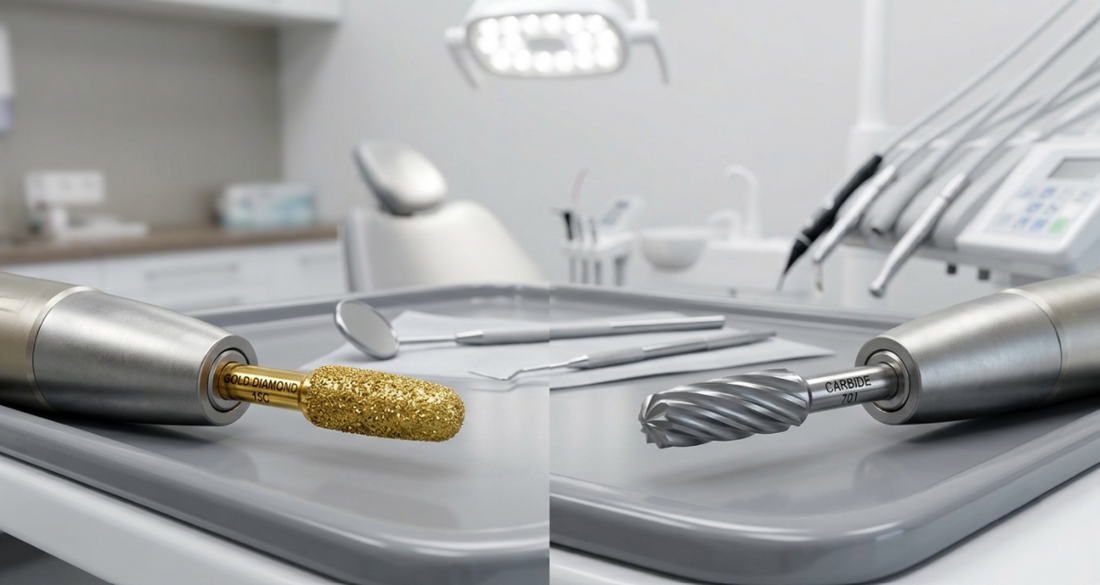 Gold Diamond Dental Burs vs Carbide Dental Burs: Which Should You Choose?