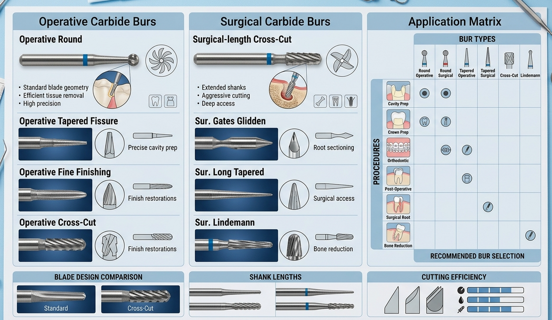 Operative and Surgical Carbide Burs: A Practical Guide