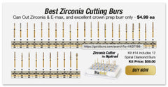 Zirconia cutting Burs