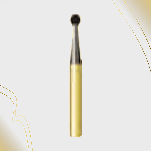 G/4 | 1904 Metal Cutting Gold Carbide Burs Round (Ball) Shaped