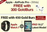 FREE APPLE AirPods Pro 2 Latest Model with 300 Gold Burs