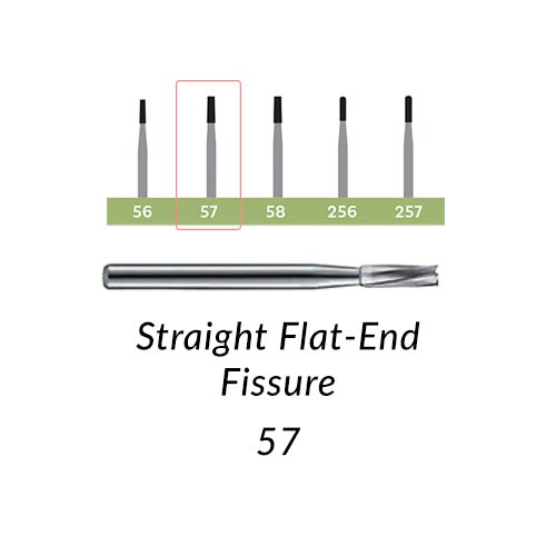 256  [a pack of 10 or 100] all purpose Flat Fissure -Operative Carbide Burs
