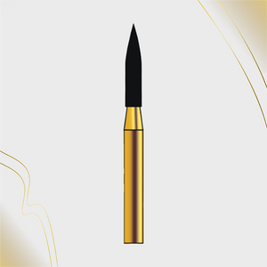 G/249-015S  (862)  10-Pk , Multi use Gold Diamond Burs Flame Needle Shaped
