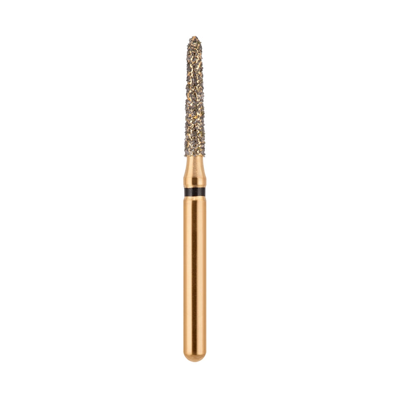 G/298-014S (878K) 10-Pk , Multi use Gold Diamond Burs Gingival Curettage Shaped