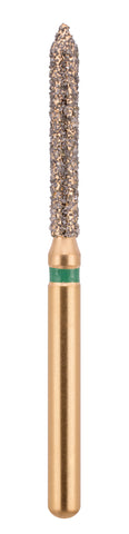G/130-015 (885) 10-Pk , Multi use Gold Diamond Bur. Beveled Cylinder Shaped