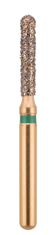 G/140-014S (880) 10-Pk , Multi use Gold Diamond Burs Round End Cylinder Shaped