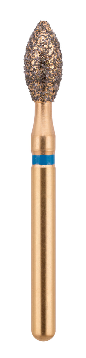 G/277-023 (379) 10-Pk , Multi use Gold Diamond Bur. Football (Egg)Shap ...