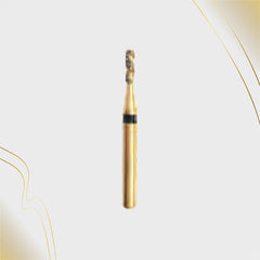 H/109-010 | (H835) 10-Pk , Multi use Gold Diamond Burs. Spiral Shaped