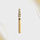 H/197-020 | (H855) 10-Pk , Multi use Gold Diamond Burs. Spiral Shaped