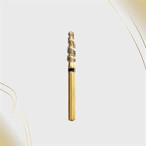 H/197-020 | (H855) 10-Pk , Multi use Gold Diamond Burs. Spiral Shaped