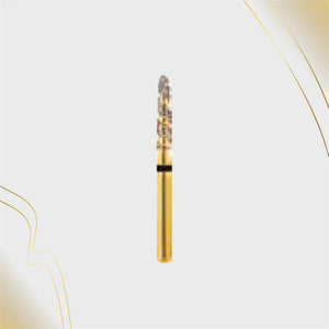 H/298-014SXC | (H878K) 10-Pk , Multi use Gold Diamond Burs. Spiral Shaped