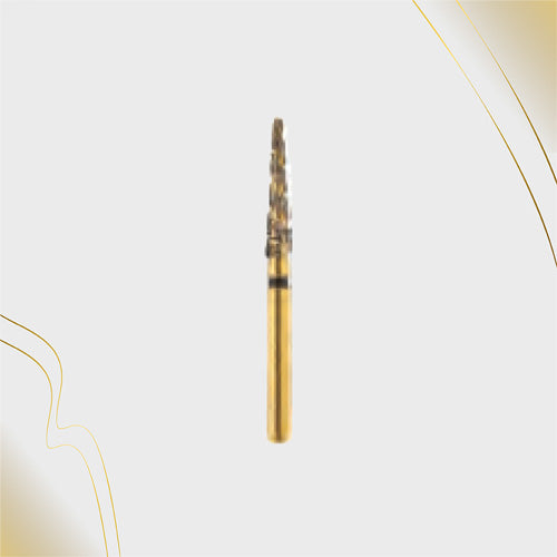 H/299-018 | (H879K) 10-Pk , Multi use Gold Diamond Burs. Spiral Shaped