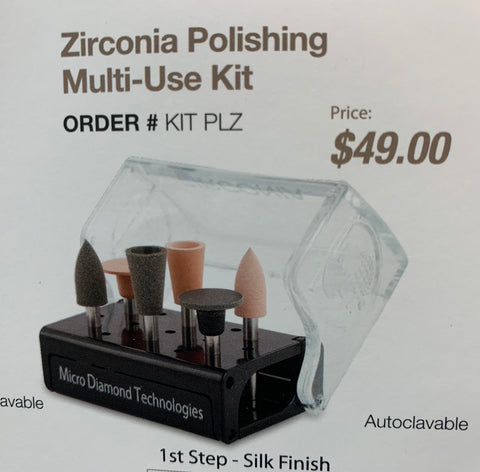 Zirconia Polishing Multi-Use Kit Order #KIT PLZ