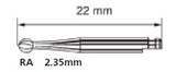 702    [a pack of 10 or 100] Taper Fissure - Cross Cut Operative & Surgical Carbide Burs