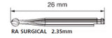 556  [ pack of 10 or 100] Flat Fissure - Cross Cut Operative & Surgical Carbide Burs