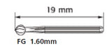 556  [ pack of 10 or 100] Flat Fissure - Cross Cut Operative & Surgical Carbide Burs