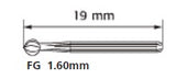 557  [pack of 10 or 100] Flat Fissure - Cross Cut Operative & Surgical Carbide Burs