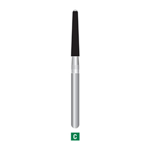 E165-014L | Endo Diamond Long Pointed Cone with Rounded UnCoated Tip 10pk - SafeEnd Coarse
