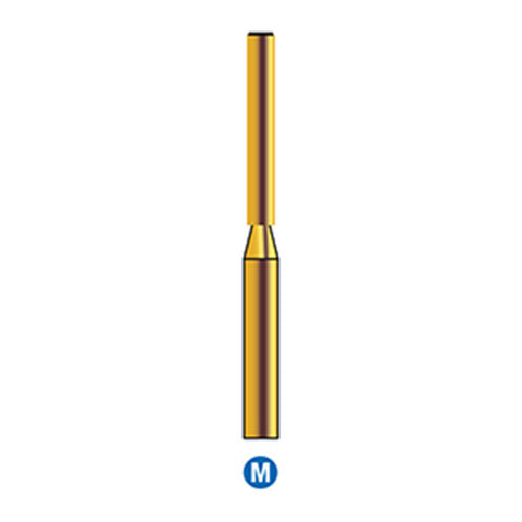 G/150-014 (839) 10-Pk , Multi use Gold Diamond Burs End Cutting Cylinder Shaped