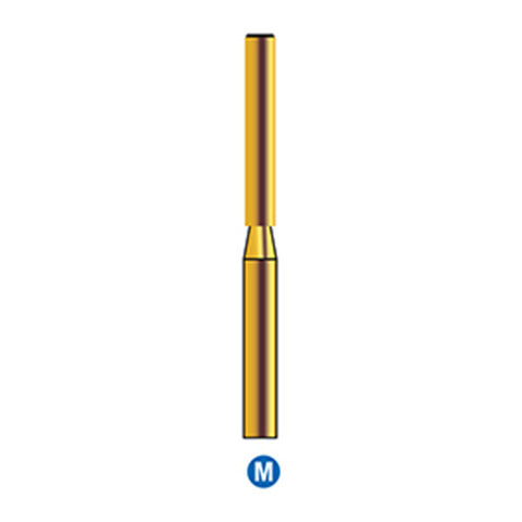 G/150-016c  (839) 10-Pk , Multi use Gold Diamond Burs End Cutting Cylinder Shaped