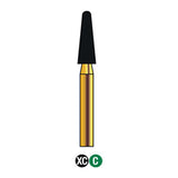 G/197-024S | (855)  10-Pk , Multi use Gold Diamond Burs (Round End Taper Shaped)