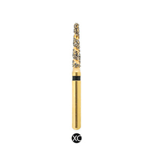 H/198-014SXC | (H856) 10-Pk , Multi use Gold Diamond Burs. Spiral Shaped