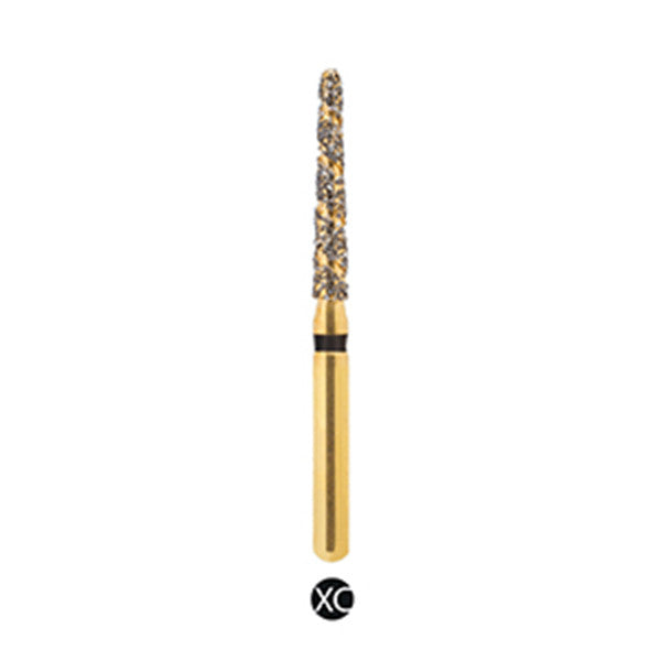 H/199-014S | (H850) 10-Pk , Multi use Gold Diamond Burs Spiral Shaped