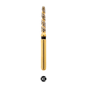 H/298-018XC | (H878K) 10-Pk , Multi use Gold Diamond Burs. Spiral Shaped